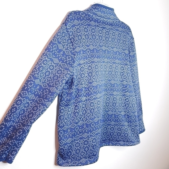 STAN HERMAN Geometric print soft jacket  women's XL long sleeve with zipper - Picture 14 of 15